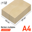 Lasersheets 10 x A4 2mm Björkplywood | 210 x 297 mm | Värdepaket | För laserskärning, modellbygge, hobby, CNC, pyrografi