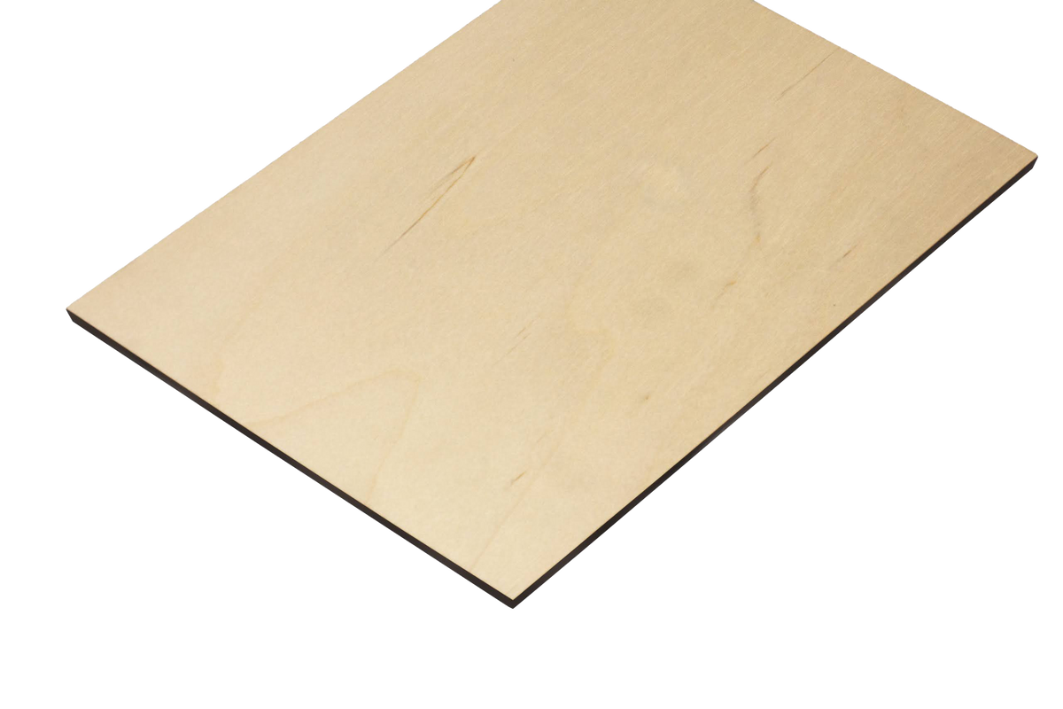 Lasersheets 10 x A4 4mm Björkplywood | 210 x 297 mm | Värdepaket | För laserskärning, modellbygge, hobby, CNC, pyrography
