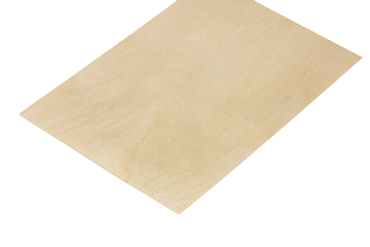 Lasersheets 10 x A4 0,5 mm Björkplywood | 210 x 297 mm | Värdepaket | För laserskärning, modellbygge, hobby, CNC, pyrografi