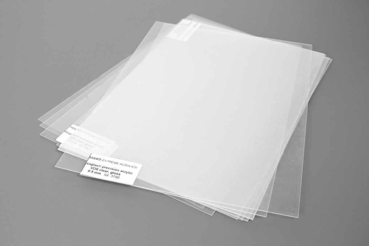 Paket precisionsakryl 0,5 mm, 5 st. à 20 x 30 cm